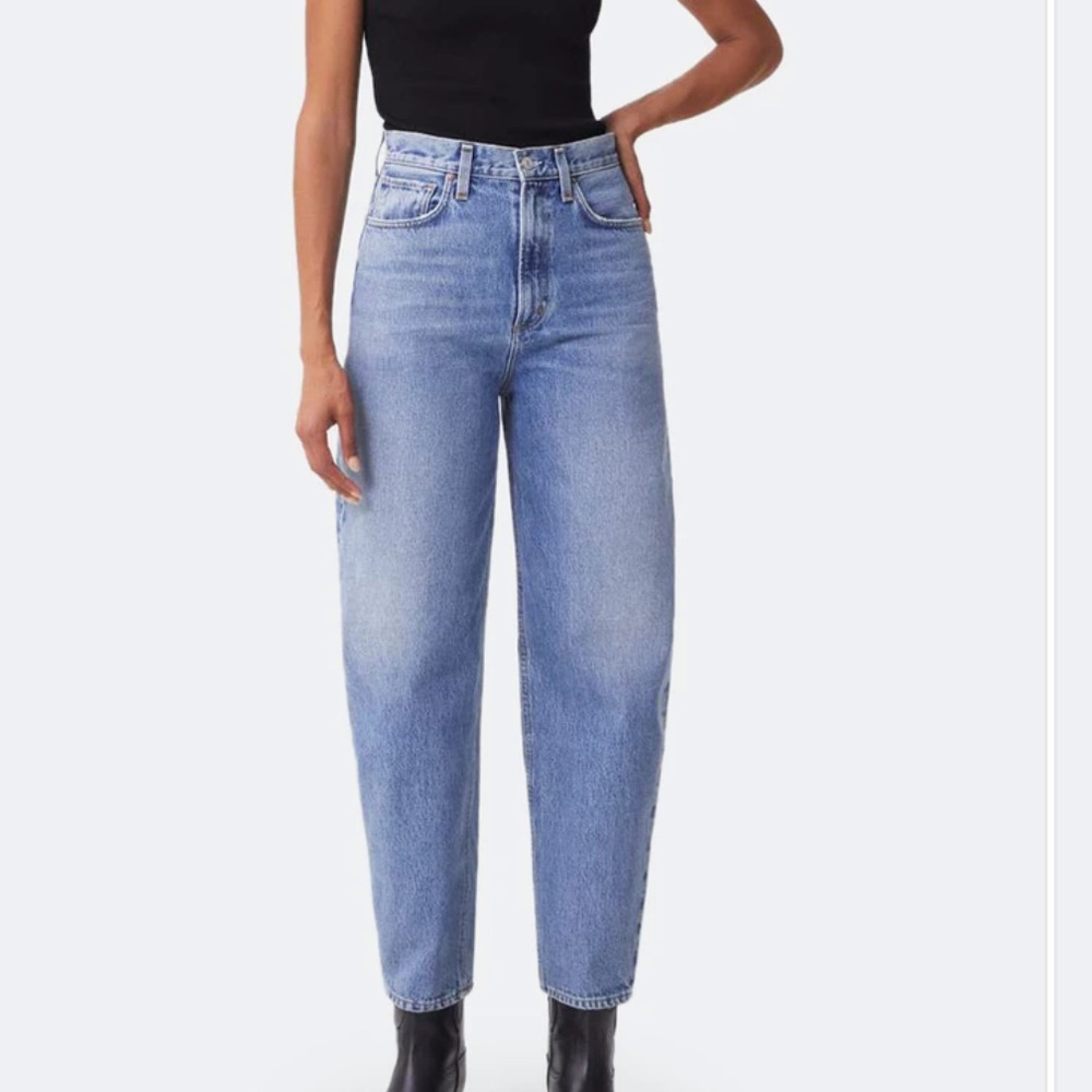 Agolde Balloon Ultra-High Rise Ankle Cut Relaxed Jeans size 25